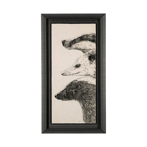 13268 - Three is a Crowd I by Mercana Studio a Hand Embellished Textured Framed Art Print Matted under Glass
