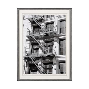 New York Fire Escape by Susan Vizary Photoy Hand Embelished Framed Photo Art Print Matted under Glas
