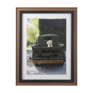 Get Out of Dodge Hunter Green by Mercana a Hand Embellished Framed Photo Art Print Matted under Glas