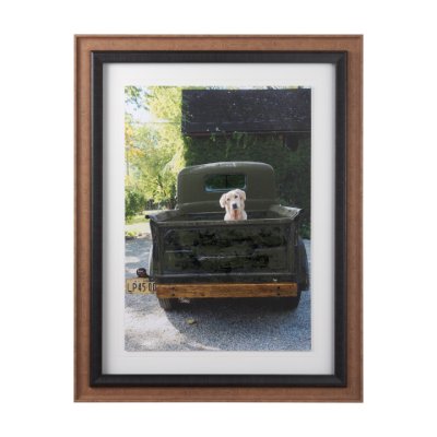 13252 - Get Out of Dodge Hunter Green by Mercana a Hand Embellished Framed Photo Art Print Matted under Glas
