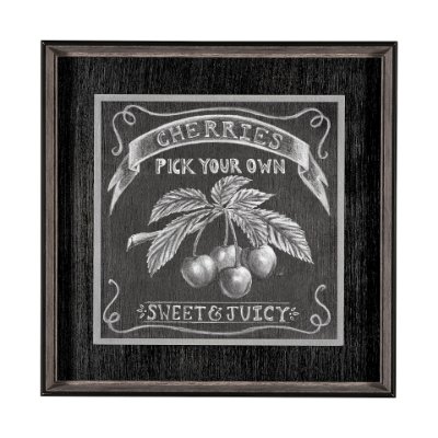 13248 - Farm Fresh Cherries by Mercana Studio a Hand Embellished Textured Framed Art Print