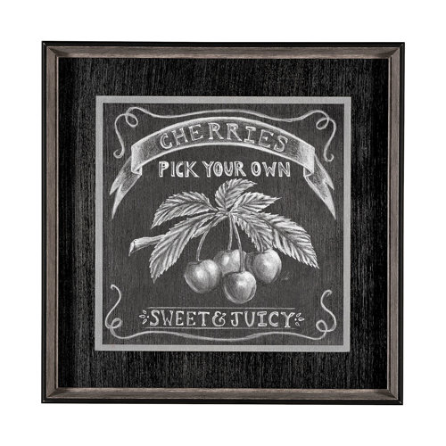 13248 - Farm Fresh Cherries by Mercana Studio a Hand Embellished Textured Framed Art Print