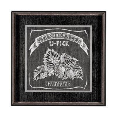 13246 - Farm Fresh Strawberries by Mercana Studio a Hand Embellished Textured Framed Art Print