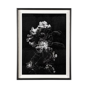 Dark Blossoms by Brian Carson a Hand Embellished Textured Framed Photo Art Print Matted under Glass