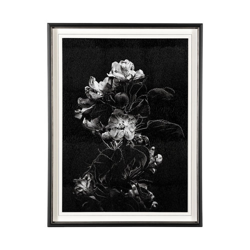 13232 - Dark Blossoms by Brian Carson a Hand Embellished Textured Framed Photo Art Print Matted under Glass