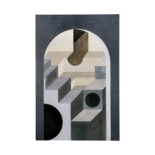 Labyrinth II Tri Color by Mercana Studio a Hand Embellished Textured Canvas