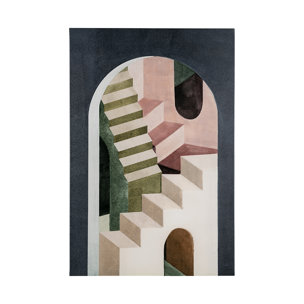 Labyrinth I Multi Color by Mercana Studio a Hand Embellished Textured Canvas