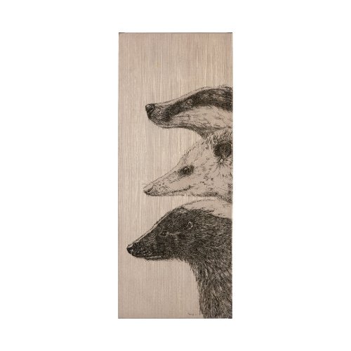 101669-L - Three is a Crowd I by Mercana Studio a Hand Embellished Textured Canvas
