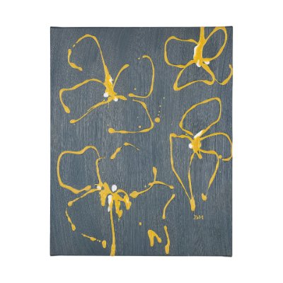 101667-L - Blossom II by Mercana Studio a Hand Embellished Textured Canvas