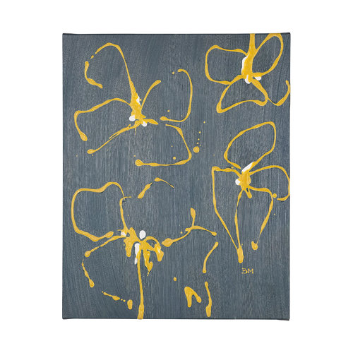 101667-L - Blossom II by Mercana Studio a Hand Embellished Textured Canvas