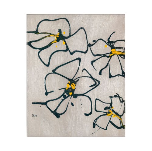 101666-L - Blossom I by Mercana Studio a Hand Embellished Textured Canvas
