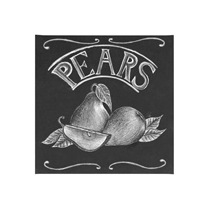 Farm Fresh Pears by Mercana Studio a Hand Embellished Textured Canvas