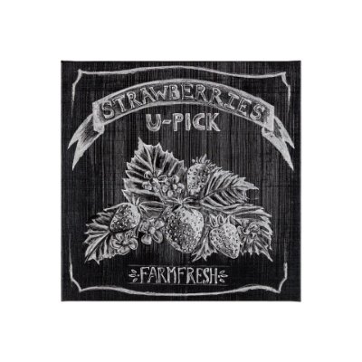 101655-S - Farm Fresh Strawberries by Mercana Studio a Hand Embellished Textured Canvas