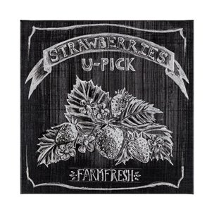 Farm Fresh Strawberries by Mercana Studio a Hand Embellished Textured Canvas