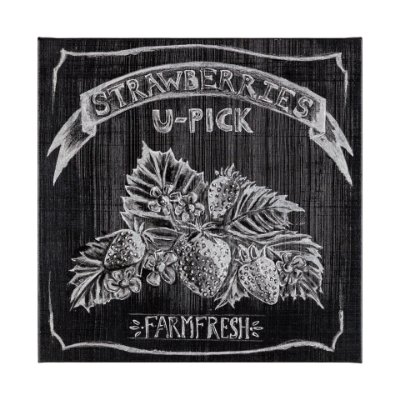 101655-L - Farm Fresh Strawberries by Mercana Studio a Hand Embellished Textured Canvas