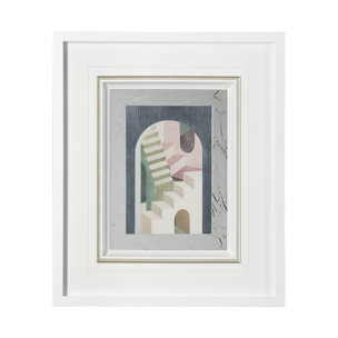 Labyrinth I Multi Color by Mercana Studio Hand Embellished Framed Art Print Matted under Glass