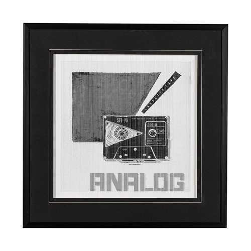 13295 - Cassette Tape I by Alarm a Hand Embellished Textured Framed Art Print Matted under Glass