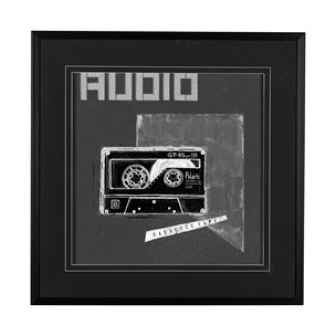 Cassette Tape II by Alarm a Hand Embellished Textured Framed Art Print Matted under Glass