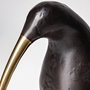 68418 - Dodo Kiwi 7L x 4W Black Cast Aluminum Mauritian Bird Sculpture
