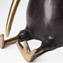 68418 - Dodo Kiwi 7L x 4W Black Cast Aluminum Mauritian Bird Sculpture