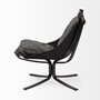 67937 - Colarado Black Leather Cushions w/ Black Metal Frame Sling-Style Accent Chair 