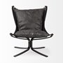 67937 - Colarado Black Leather Cushions w/ Black Metal Frame Sling-Style Accent Chair 