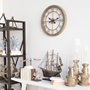 63081 - Mething Light Brown 19" Small Farmhouse Wall Clock