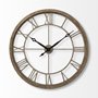 63079 - Mething Light Brown 31.5" Large Farmhouse Wall Clock