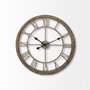 63080 - Mething Light Brown  25" Medium Farmhouse Wall Clock