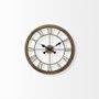 63081 - Mething Light Brown 19" Small Farmhouse Wall Clock
