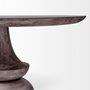 67119-AB - Crossman 60" Round Dark Brown/Gray Solid Wood Table Top & Base Dining Table