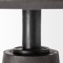67849-AB - Maxwell 54" Brown Solid Wood Top Brown Metal/Wood Base Dining Table