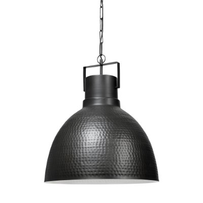 68403 - Minerva 19x22 Metallic Gray Hammered Detail Pendant Light