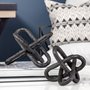 67817 - Wilhelm II (Large) 10L x 10W Black Metal Link Decor Object