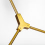 68590 - Desousa II (33.9"L x 8.8"W x 28"H) Brass-Toned Metal Multi-Arm Three Light Chandelier