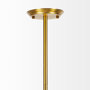 68590 - Desousa II (33.9"L x 8.8"W x 28"H) Brass-Toned Metal Multi-Arm Three Light Chandelier