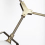 68591 - Desousa II (33.9"L x 8.8"W x 28"H) Champagne Metal Multi-Arm Three Light Chandelier