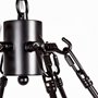 68594 - Decamp I (47.2"x36.2") Black Metal Chassis Glass Tube Twelve Light Chandelier 