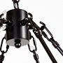 68594 - Decamp I (47.2"x36.2") Black Metal Chassis Glass Tube Twelve Light Chandelier 