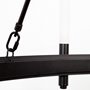 68594 - Decamp I (47.2"x36.2") Black Metal Chassis Glass Tube Twelve Light Chandelier 