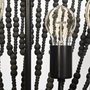 68424 - Liam I 32x30 Black Wooden Bead Bowl-Style Four Bulb Chandelier 