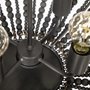 68424 - Liam I 32x30 Black Wooden Bead Bowl-Style Four Bulb Chandelier 