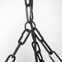 68424 - Liam I 32x30 Black Wooden Bead Bowl-Style Four Bulb Chandelier 