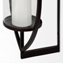 68417 - Drax 22"H Black Metal Wall Candle Holder