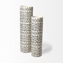 68623 - Uhura I Small Cream Black Patterned Cylindrical Vase 
