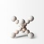 68668 - Carrollton I (Small) 7L x 7W Off-White Geometric Wood Ball Jack