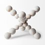 68669 - Carrollton II (Large) 9L x 9W Off-White Geometric Wood Ball Jack