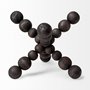 68671 - Carollan II (Large) 9L x 9W Black Geometric Wood Ball Jack