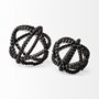 68678 - Earnhardt I Small 9L x 9W Black Wooden Beaded Orb