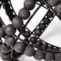 68678 - Earnhardt I Small 9L x 9W Black Wooden Beaded Orb